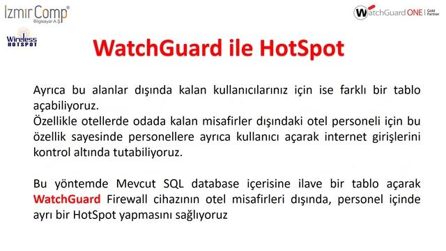 Watchguard HotSpot External Guest Authentication - izmircomp bilgisayar A S смотреть онлайн