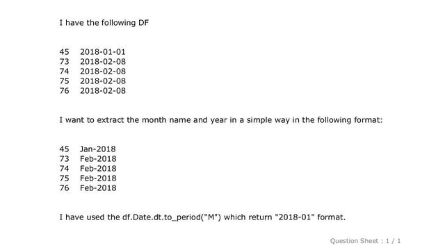 Pandas : How to Extract Month Name and Year from Date column of DataFrame смотреть онлайн