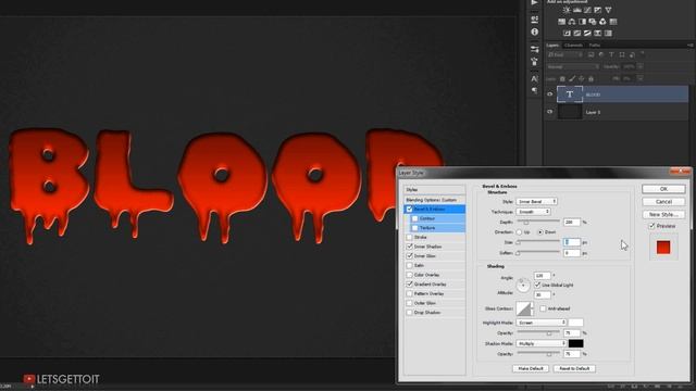 Blood Text Effect - Photoshop Tutorial смотреть онлайн
