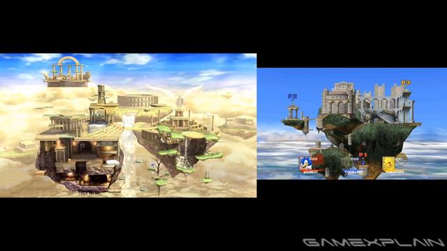 How BIG is Palutena's Temple in Smash Bros? Head-to-Head Comparison w/ Hyrule Temple (Wii U) смотреть онлайн