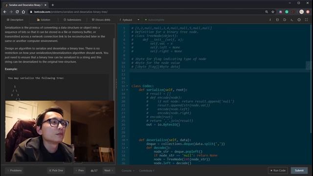 Leetcode 297 Serialize and Deserialize Binary Tree смотреть онлайн