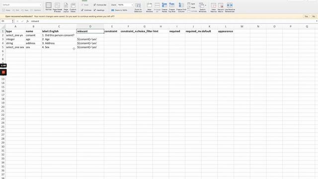 XLSForm Tutorial: how to use groups to consolidate logic смотреть онлайн