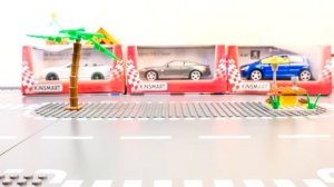 Stop Motion анимация-распаковка. Полицейская машина и другие модельки от Welly и Kinsmart