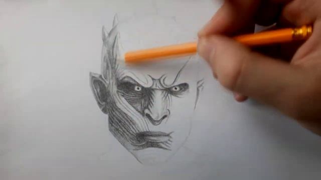 How To Draw The Night King - Game Of Thrones - Time Lapse With Pencils