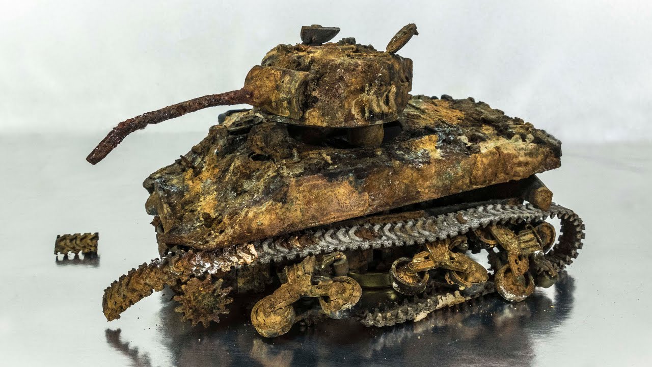 Восстановление игрушечного танчика M4 Sherman Restoration