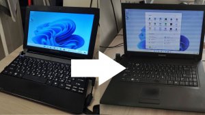 Переношу диск с Windows 11 с одного старого нетбука на другой старый ноутбук