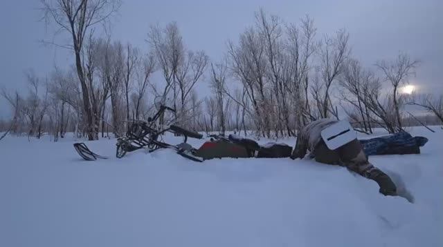 ПРЕДЕЛ СНЕГА,ДЛЯ МОТОСОБАКИ НАЙДЕН! IKUDZO. Хмао-югра..mp4