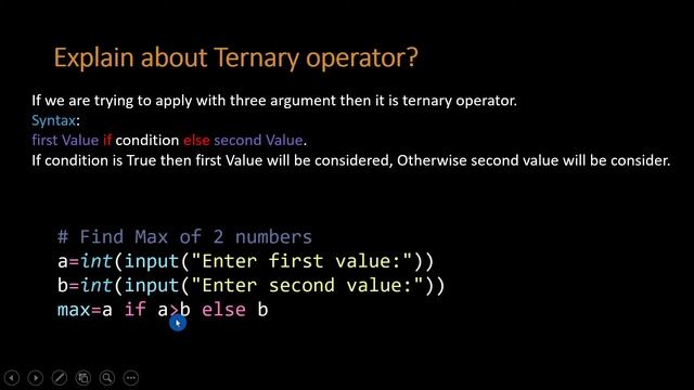 Ternary operator in python || ternary operator || Python interview Question смотреть онлайн