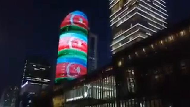 Казахстан город Нур-Султан знак потдержи Азербайджана смотреть онлайн