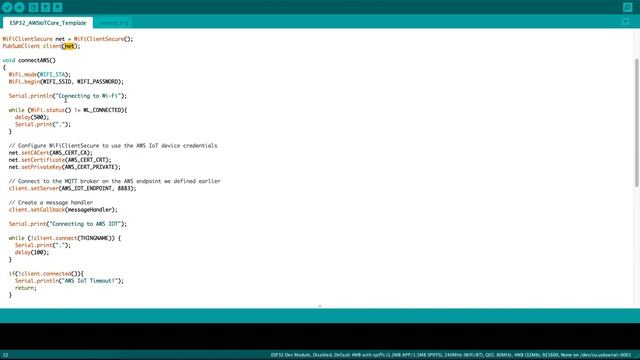 Connecting ESP32 to AWS IoT Core смотреть онлайн