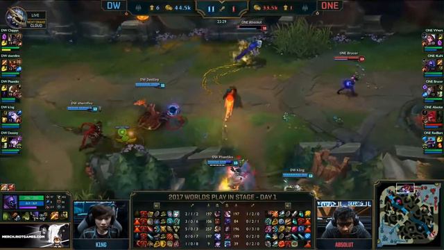 DW vs. ONE Highlights | LOL 2017 World Championship: Play-In Day 1 смотреть онлайн