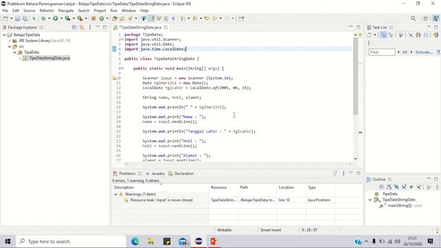 Aplikasi dari Tipe Data Lanjutan (String dan Date) sederhana | Kelompok 5 | PBPL | Kelas 04 смотреть онлайн