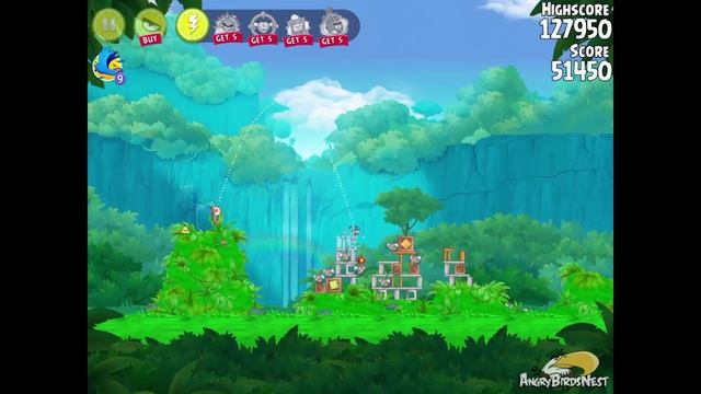 Angry Birds Rio Level 23 Treasure Hunt Walkthrough 3 Star смотреть онлайн