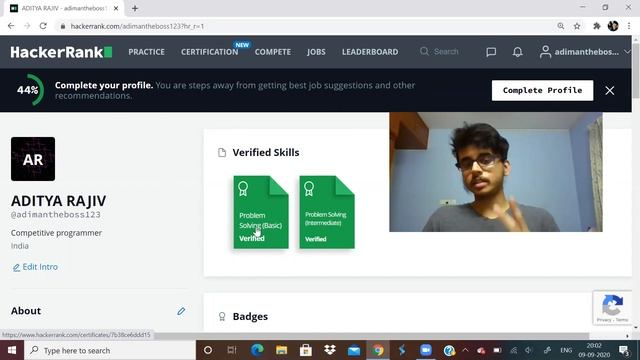 Does 6 STAR BADGE on Hackerrank and Problem solving certificates show anything?. смотреть онлайн