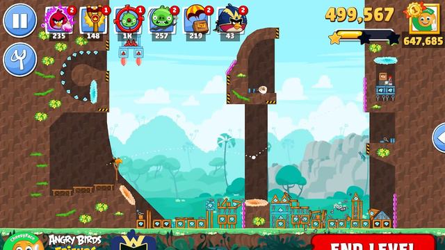 Angry Birds Friends 1227 Level 7 No Power UP смотреть онлайн