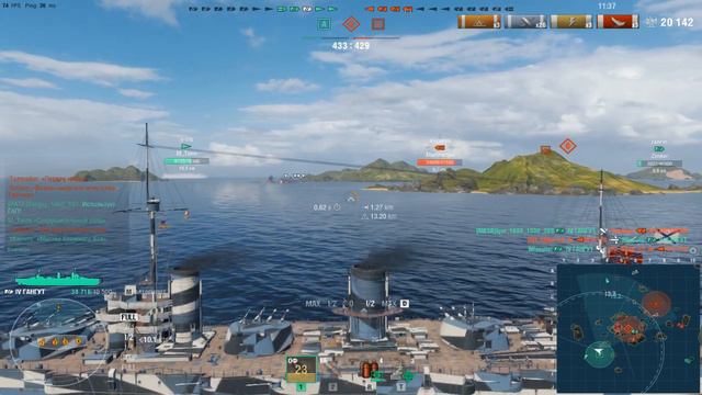 Линкор Гангут.Морской бой-2.Игра World Of Warships смотреть онлайн