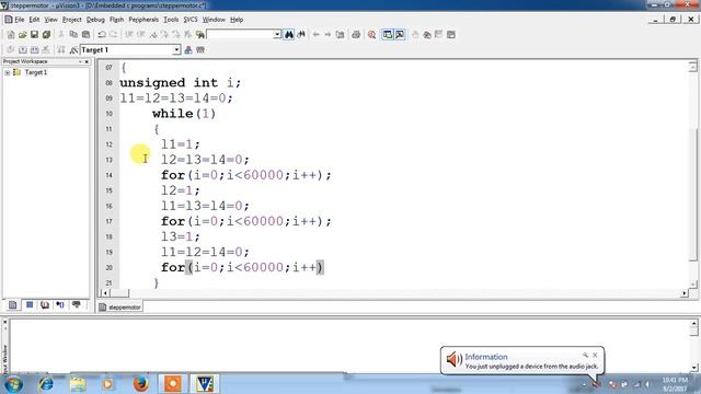 STEPPER MOTOR CONTROL APPLICATION DEVELOPMENT USING EMBEDDED C PROGRAM WITH KEIL IDE AND PROTEUS
