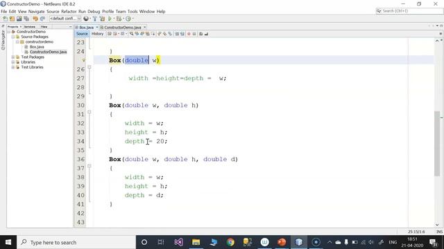 Parameterized Constructor In Java смотреть онлайн