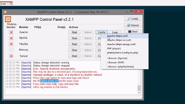 XAMPP Apache Service not starting due to blocked port смотреть онлайн