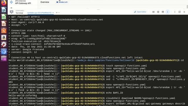 API Gateway: Qwik Start GSP872 смотреть онлайн