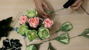 Мастер-класс. Букет из конфет. Цветы в горшочке.