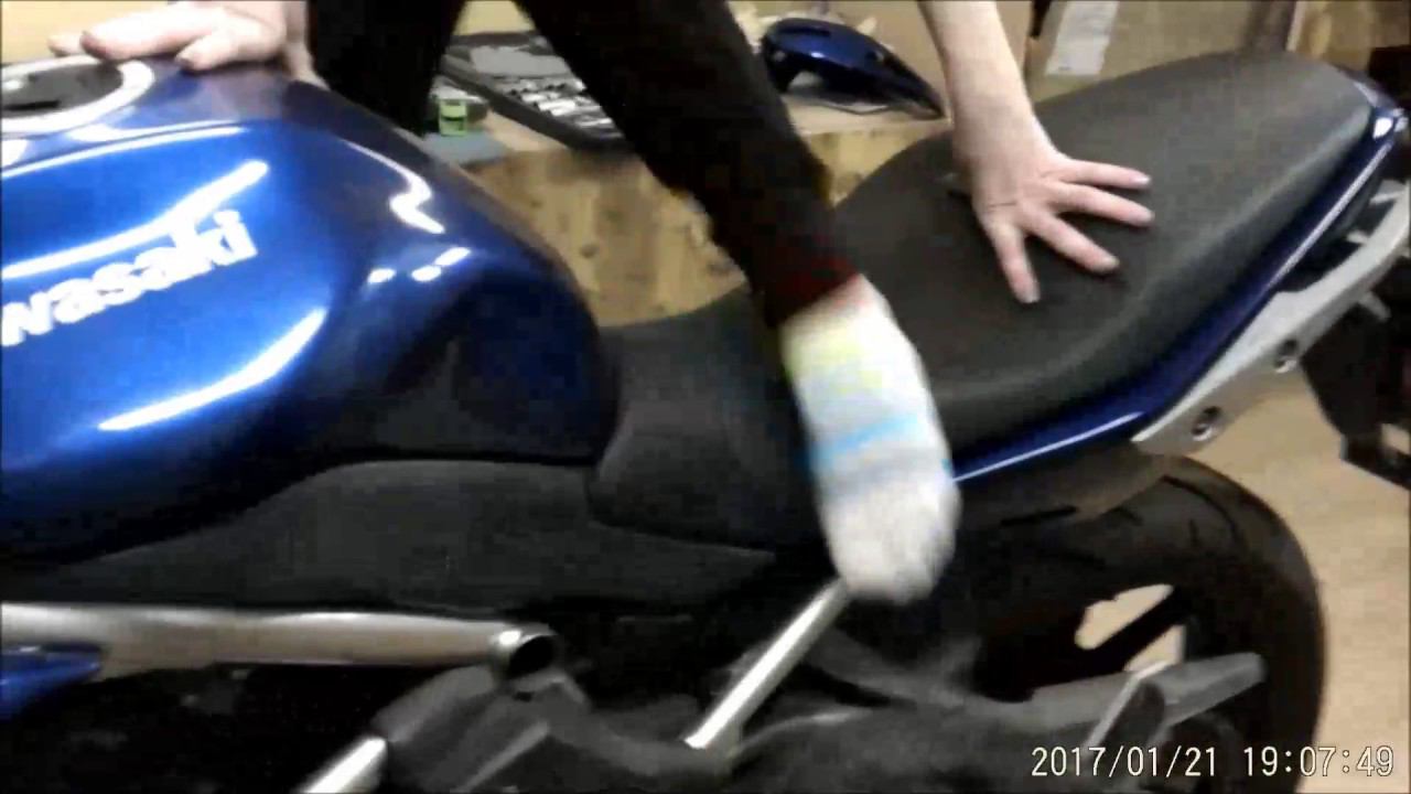 Замена цепи на мотоцикле Kawasaki Er6 смотреть онлайн