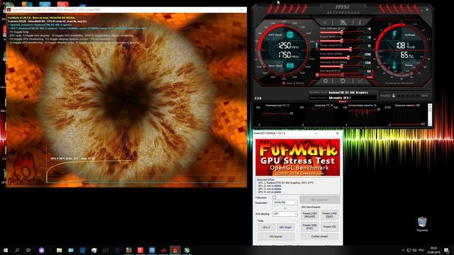 GPU Stress Test RX 460 Graphics drives Adrenalin 18.9.1 смотреть онлайн
