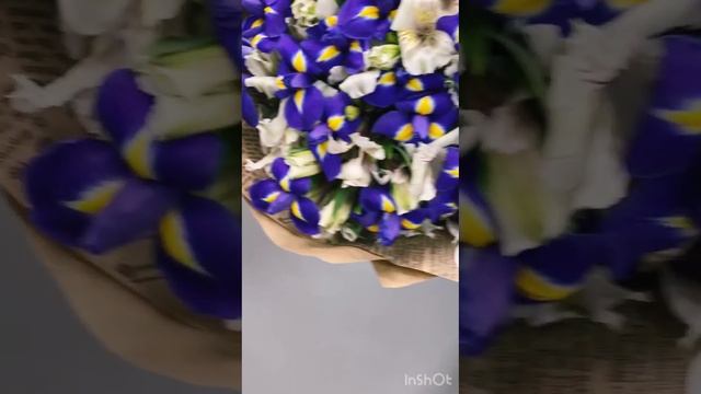 Букет из ирисов и альстромерии смотреть онлайн