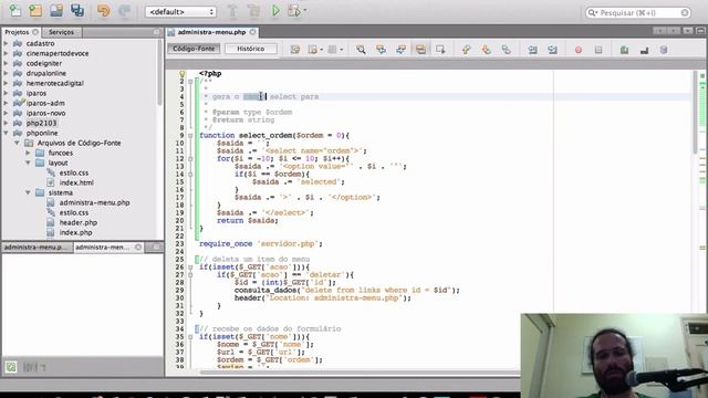 [Curso de PHP 76 de 93] [Sistema visual 07 de 07] Organizando e comentando o arquivo criado смотреть онлайн
