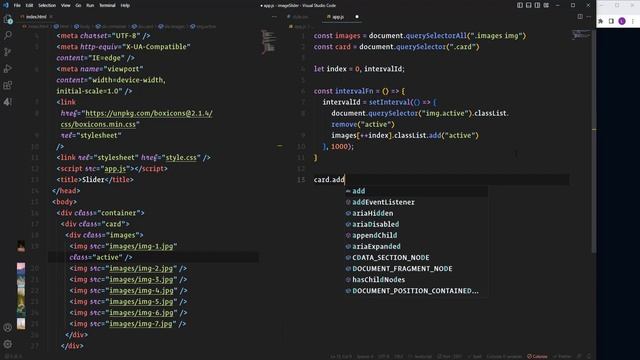 How to Create Slider with HTML, CSS, and JavaScript | Slider on Hover смотреть онлайн