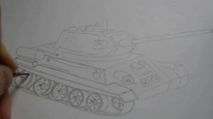 Как нарисовать Т-34-85