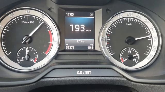Skoda Octavia A7 1.4 разгон 0-200