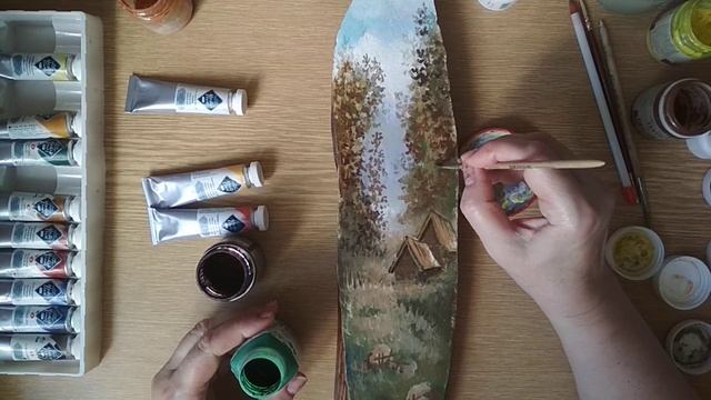 Пишу на срезе дерева ! Часть 1. смотреть онлайн