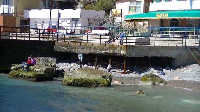 Мисхор пляж Русалка Набережная. Mishor beach Mermaid Quay. Ялта Крым смотреть онлайн