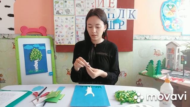 відео-заняття "Береза-символУкраїни.Аплікація" смотреть онлайн