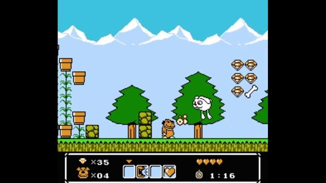 Dendy (Famicom,Nintendo,Nes) 8-bit Wacky Races stage 1