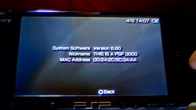PSP Official Firmware 6.60 (psp 3000)