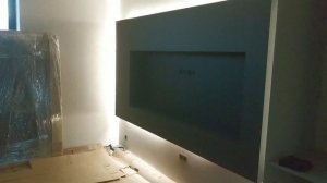 Короб под телевизор , с подсветкой .Малярка 4k.#малярка #стройка #работа #перфекционизм
