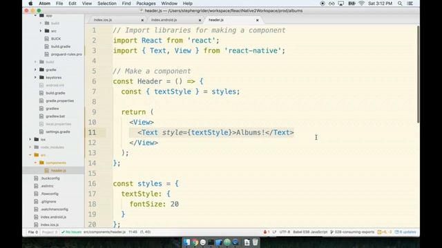 22 - More on Styling Components in React Native смотреть онлайн