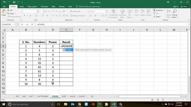 63* How to use POWER formula in Excel {Hindi} смотреть онлайн