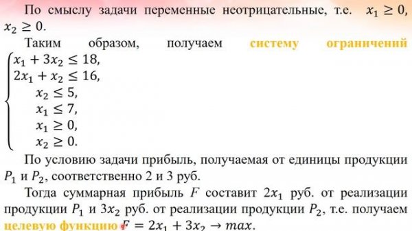 Лекция 1. Математическое моделирование экономических задач. Бредихина О. А.