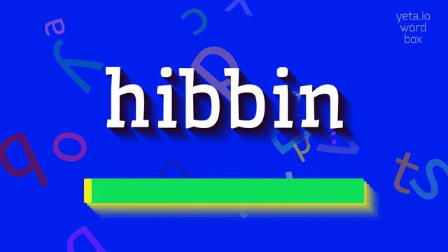 HIBBIN - HOW TO SAY HIBBIN? #hibbin