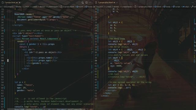 React Tutorial - 7.props смотреть онлайн