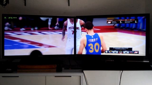 Nvidia Surround Dualscreen wide NBA 2K16 - 3840 x 1080' Two Monitor TV @60fps (32:9) смотреть онлайн