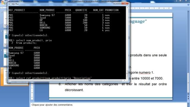 SQL Oracle - Interrogation SQL SELECT смотреть онлайн