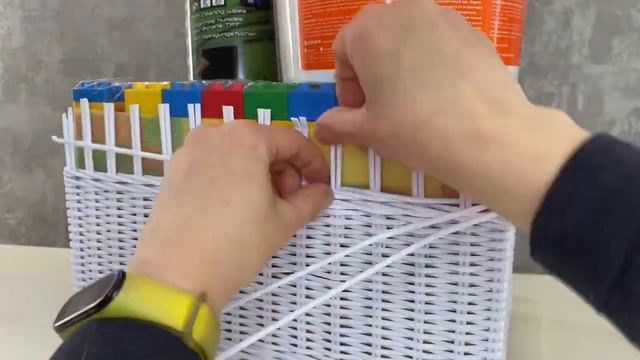 МК Прямоугольная корзина из бумажной лозы. Как сплести корзинку?Пошаговое МК для новичков смотреть онлайн