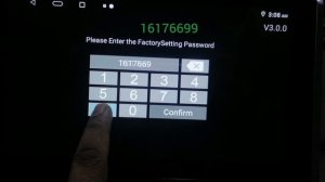 All passwords of Android car stereo T5 or T3 (K2501)