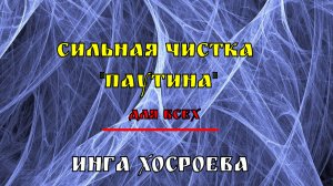 СИЛЬНАЯ ЧИСТКА _ПАУТИНА_. ДЛЯ ВСЕХ. ВЕДЬМИНА ИЗБА ИНГА ХОСРОЕВА.