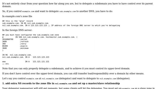 Unix & Linux: zone delegation in Bind (2 Solutions!!) смотреть онлайн