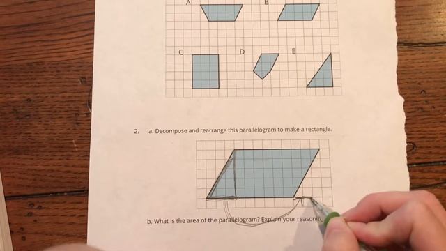 Rearranging a Parallelogram to Find Area смотреть онлайн